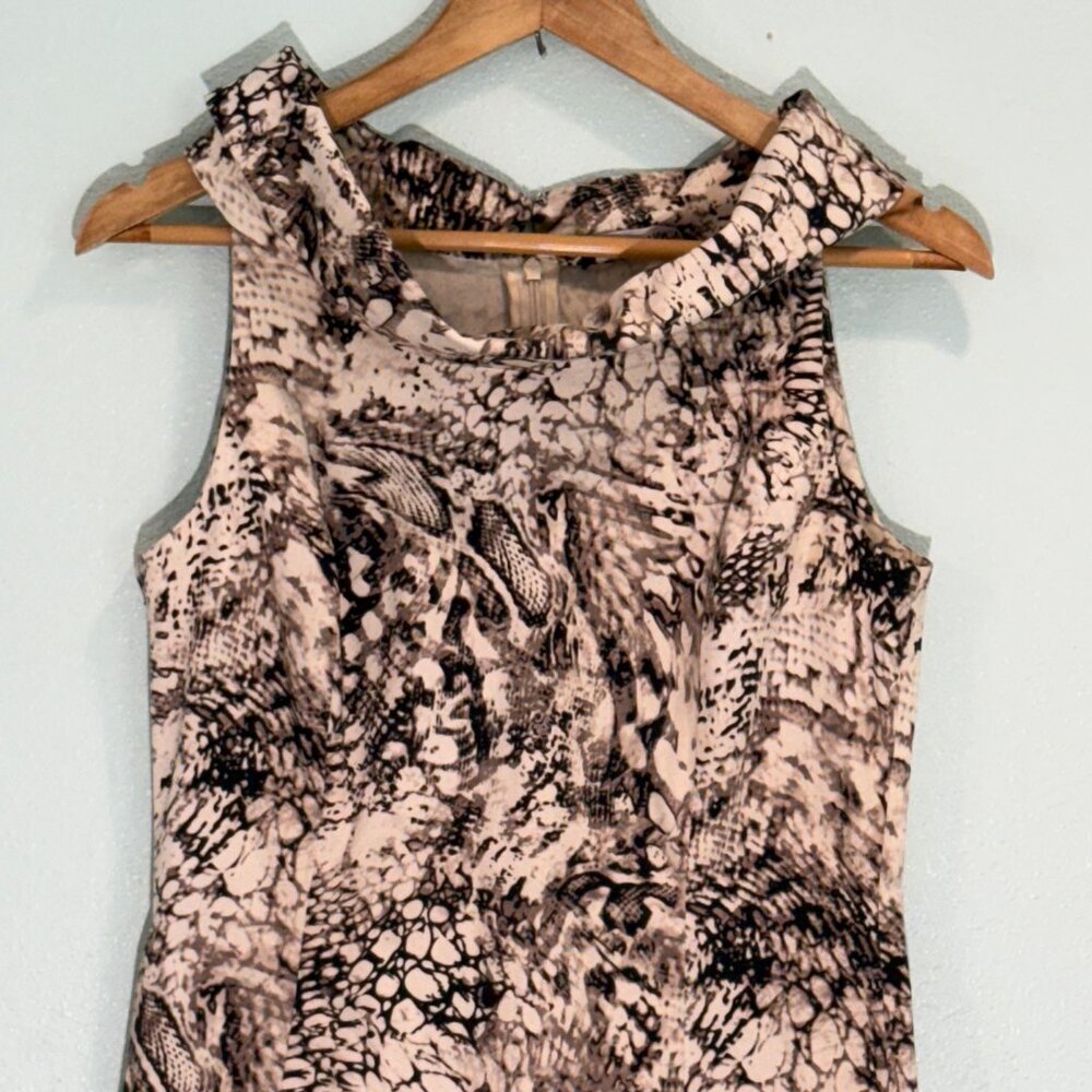Ellen Tracy‎  Sleeveless Snake Print Sheath Dress Size 6P - Picture 3 of 10